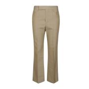 Vintage Flared Broek Jaren 70 Stijl Victoria Beckham , Beige , Dames