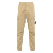 Bruine Broek met Kompas Applicatie Stone Island , Brown , Heren