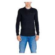 Zwart Gebreid Langemouw Ronde Halslijn Calvin Klein Jeans , Black , He...