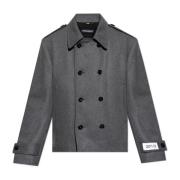 Wollen jas Dolce & Gabbana , Gray , Heren