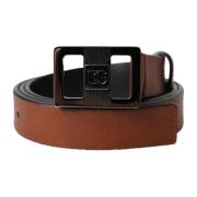 Donkerbruine Leren Riem met Metalen Gesp Dolce & Gabbana , Brown , Dam...