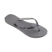 Glitter Slim Flip Flops Havaianas , Gray , Dames