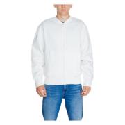 Witte Zip-Up Sweatshirt Mannen Herfst/Winter Calvin Klein Jeans , Whit...