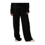 Hoge Taille Wijde Pijp Broek Gestuz , Black , Dames