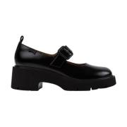 Zwarte Leren Loafers Camper , Black , Dames