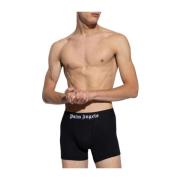 Zwarte Heren Boxershorts met Logo Palm Angels , Black , Heren