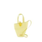 Lichtgele Leren Shopper Tas Jacquemus , Yellow , Dames