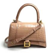 Pre-owned Leather shoulder-bags Balenciaga Vintage , Beige , Dames