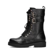 Zwarte Veterschoenen met Gouden Details Twinset , Black , Dames