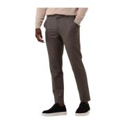 Taupe Slim Fit Broeken Plain Units , Brown , Heren