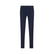 Blauwe Doeskin Slim Fit Broek Incotex , Blue , Heren