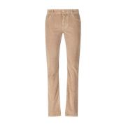 Slim Fit Corduroy Broek 5-Pocket Stijl Jacob Cohën , Brown , Heren