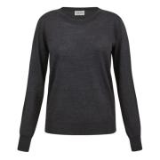 Grijze Crewneck Sweater Ribbed Boorden P.a.r.o.s.h. , Gray , Dames