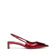 Rode Patentleren Slingback Flats Jacquemus , Red , Dames