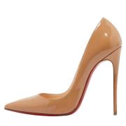 Pre-owned Leather heels Christian Louboutin Pre-owned , Beige , Dames