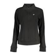 Langemouw Sweatshirt met Rits en Logo Print Fila , Black , Dames