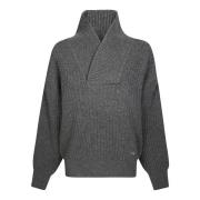 Stijlvolle Shawl Neck Jumper Victoria Beckham , Gray , Dames