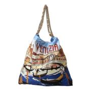 Multicolor Canvas Shopping Tote Tas Dolce & Gabbana , Multicolor , Dam...