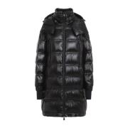 Lange Parka Jas in Zwart Moncler , Black , Dames