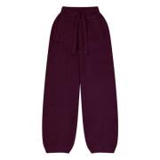 Sportieve Cashmere Zijden Broek Laneus , Purple , Dames