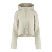 Gezellig Katoen Tricot Hoodie BomBoogie , Beige , Dames