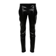 Zwarte elastische broek Rick Owens , Black , Dames