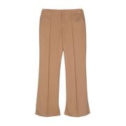 Bruine wollen broek met geperforeerd detail Chloé , Brown , Dames