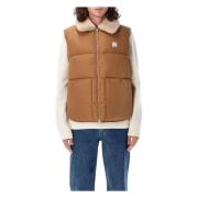 Donker Beige Teddy Vest Buitenkleding A.p.c. , Beige , Heren