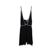 Pre-owned Silk dresses Yves Saint Laurent Vintage , Black , Dames