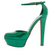 Pre-owned Leather heels Sergio Rossi Pre-owned , Green , Dames