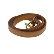 Pre-owned Leather belts Louis Vuitton Vintage , Beige , Dames