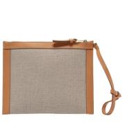 Pre-owned Canvas clutches Burberry Vintage , Beige , Dames