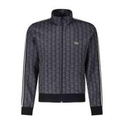 Jacquard Monogram Sweat Jacket Lacoste , Gray , Heren