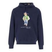 Navy Katoenmix Hoodie met Polo Bear Motif Polo Ralph Lauren , Blue , H...