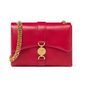 Rode Kleio Crossbody Tas met Goudkleurige Details Versace , Red , Dame...