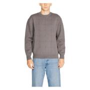 Grijze Gebreide Trui Ronde Hals Herfst/Winter Armani Exchange , Gray ,...