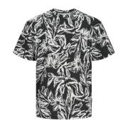 Tropisch Lafayette T-shirt met korte mouwen Jack & Jones , Black , Her...