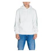 Witte Hoodie Mannen Herfst/Winter Calvin Klein Jeans , White , Heren