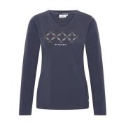 Lange Mouw Top HVSKeet HV Polo , Blue , Dames