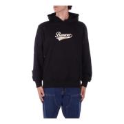 Zwarte Hoodie Sweater Logo Voorzak Barrow , Black , Heren