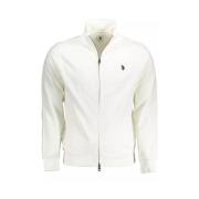 Stijlvolle witte katoenen rits trui U.s. Polo Assn. , White , Heren