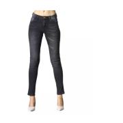 Zwarte Slim-Fit Jeans voor Vrouwen YES ZEE , Black , Dames