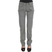 Zwart Wit Geruite Katoenen Casual Broek Ermanno Scervino , Black , Dam...