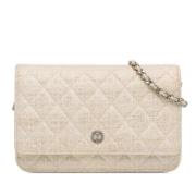 Pre-owned Fabric crossbody-bags Chanel Vintage , Beige , Dames