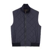 Blauwe Gebreide Wollen Vest Loro Piana , Blue , Heren