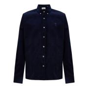 Blauw Geribbeld Hart Shirt Ami Paris , Blue , Heren