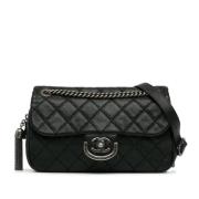 Pre-owned Leather chanel-bags Chanel Vintage , Black , Dames