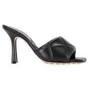 Pre-owned Leather heels Bottega Veneta Vintage , Black , Dames