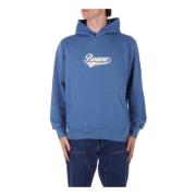 Logo Hoodie met Unieke Zak Barrow , Blue , Heren