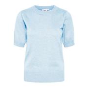 Heather Melange Gebreide Trui Saint Tropez , Blue , Dames